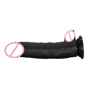 <span class=keywords><strong>Dildo</strong></span> pour femmes en silicone noir ultra-réaliste extra-large et doux, 625g - Product Image 3