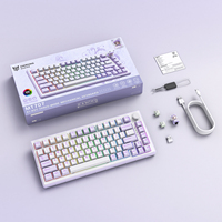 Clavier de jeu sans fil ONIKUMA MT707 en gros, 82 touches, 2.4G, clavier gaming complet à touches remplaçables (hot-swap) 5 broches, usine OEM