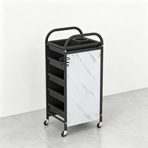 Multi Layer Hair Salon Trolley Cart with <b>Wheels</b> for Barber Shop Beauty Storage Rack Salon Furniture Minimalist Design Easy Movin - Product Image 2