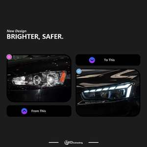 Novo Farol LED <span class=keywords><strong>AKD</strong></span> 36V 4000 Lm para Mitsubishi Lancer 2008-2018 com DRL, Sinal de Direção, Luz Alta e Lente Projetora Angel Eye - Product Image 4