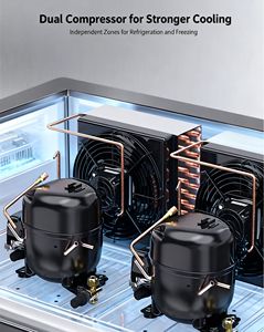 Vetrina Refrigerata Commerciale di Alta Qualità per Ristorante Malatang, Espositore <span class=keywords><strong>a</strong></span> Doppia Temperatura, Frigorifero e Congelatore - Product Image 4