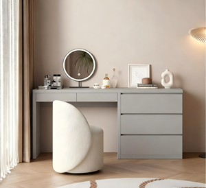 Nuevo Tocador de Madera Personalizado Color Rosa con Espejo para Dormitorio, Juego de Tocador con Cajones - Product Image 5