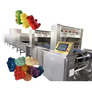 Máquina automática para fazer doces de gelatina de goma de vários formatos, máquina para fazer doces macios de gelatina de ursinho de goma