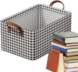Fabric Rectangle Foldable <b>Storage</b> <b>Boxes</b> with Handle Foldable & Stackable Clothes Organizers for Home Household <b>Storage</b> - Product Image 5