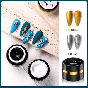 JTING Gel UV/LED pour ongles, 4 couleurs, pour peinture en relief créative et coloration en une seule couche, colle gaufrée longue durée, OEM, marque privée - Product Image 4