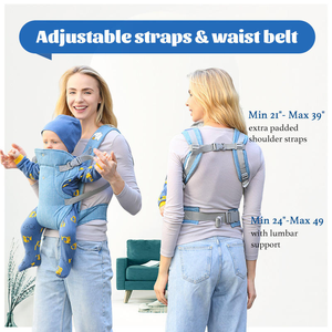 Porte-bébé pour bébés et tout-petits, facile à porter à l'avant et à l'arrière, aide au <span class=keywords><strong>portage</strong></span> ergonomique avec soutien du cou - Product Image 5