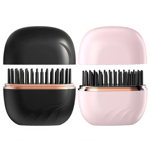 Mini Wireless <strong>Hair</strong> Straightener <strong>Brush</strong> - Rechargeable Cordless Portable Hot Comb, 3 Temp Settings, Anti-Scald, Fast <strong>Heating</strong> - Product Image 2