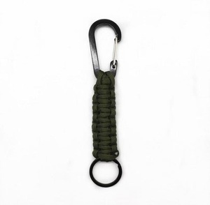 Heavy Duty <strong>Metal</strong> Carabiner Keychain Paracord Woven Design Eco-Friendly Tactical Key Ring for Outdoor Survival Gear <strong>EDC</strong> - Product Image 5