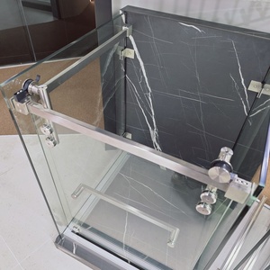 Kit Box Moove Puerta de ducha de <span class=keywords><strong>vidrio</strong></span> Sistema de puerta corrediza de <span class=keywords><strong>vidrio</strong></span> Esquina Pequeño espacio Hotel <span class=keywords><strong>Baño</strong></span> Diseño - Product Image 2