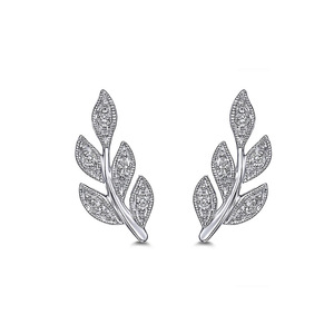 Orecchini a Perno con Ramo d'Ulivo e Foglie Fresche per Donne, Stile Naturale, Accessori per Orecchie da Indossare Ogni Giorno - Product Image 6