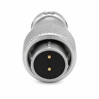 Connecteur circulaire d'aviation étanche WS16 à 2 broches mâle, assemblage de câble 18AWG à verrouillage par vis pour l'automatisation industrielle