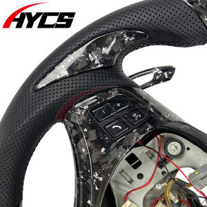 Volante Deportivo de Fibra de Carbono Forjado con LED e Indicador de RPM para <span class=keywords><strong>BMW</strong></span> E92 E90 E93 M3 E84 E87 320 325 330 335, con Paletas de Cambio Personalizadas - Product Image 3