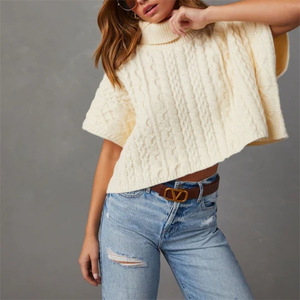 Maglione a collo alto 2024 Casual da donna <span class=keywords><strong>senza</strong></span> <span class=keywords><strong>maniche</strong></span> con Logo frontale - Product Image 1