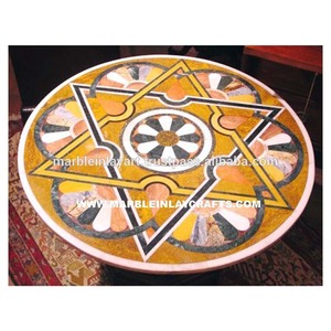 Round Marble <b>Decorative</b> <b>Table</b> <b>Top</b> - Product Image 1