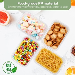 Özel gıda dereceli istiflenebilir mikrodalga şeker TAHIL PİRİNÇ aperatif hava sıkı kiler buzdolabı mutfak plastik gıda saklama kabı - Product Image 2