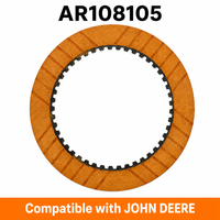 Plaque de friction en papier pour transmission haute performance JOHN DEERE AR108105, disque d'embrayage 133,1 mm, dents internes IT45, cb9