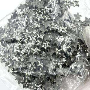 Étoile creuse à cinq branches en argent brillant de qualité supérieure avec <span class=keywords><strong>strass</strong></span> <span class=keywords><strong>Swarovski</strong></span> à dos plat à fixer à chaud pour accessoires vestimentaires - Product Image 5