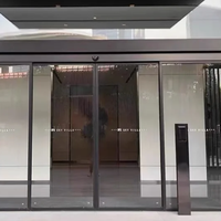 Puerta Corredera Eléctrica de Entrada con Aislamiento Térmico y Acústico, de Aluminio con Rotura de Puente Térmico y Sensor Automático, de Alta Eficiencia Energética