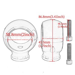 Elevador de Manillar de Motocicleta de 50.8mm, Redondo, Fijo, Negro, Cromado en Oro, para Harley Davidson - Product Image 2