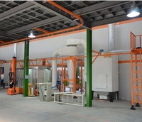 Sistem Penyemprotan Robot Jalur Produksi Pelapisan Industri Otomatis, Sistem Pengecatan Serbaguna Cat & Bubuk, Jalur Perakitan Pengecatan