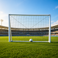 But de football gonflable commercial 7x5 pieds blanc pliable en bâche PVC écologique durable pour entraînement, événement, fête, parc
