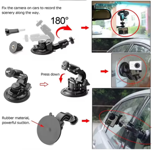 Support de caméra réglable de grande taille 9CM avec ventouse pour voiture pour <span class=keywords><strong>GoPro</strong></span> <span class=keywords><strong>Hero</strong></span> 10 <span class=keywords><strong>9</strong></span> 8 7/6/5/4/3/3+/2/1 - Product Image 4