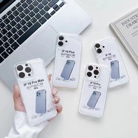 Étui transparent antichoc avec coque de téléphone transparente en TPU pour iPhone 11 12 13 14 15 16 Pro Plus