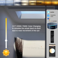 Plafonnier LED encastré, fenêtre de toit artificielle virtuelle, lumière du ciel bleu, panneau lumineux pour la lumière du soleil
