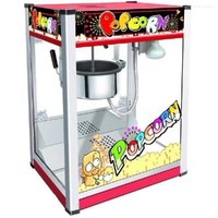 Máquina de Palomitas Eléctrica Pequeña Foodsense con Carrito para Uso en Panadería, 1400W, Capacidad de 8 Oz, Bajo Ruido, Fácil de Operar