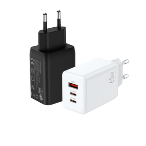 Adaptateur d'alimentation 65W à <span class=keywords><strong>3</strong></span> ports EN 50075 EN 62368 avec fonctions 2C1A QC3.0 SCP, chargeur mural GAN Type-C pour <span class=keywords><strong>iPhone</strong></span> 17 - Product Image 1