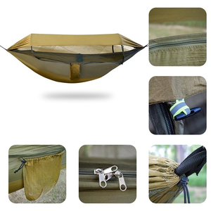 Hamac moustiquaire portable anti-pluie en nylon, vente en gros, lit de camping balançoire pour l'extérieur, hamac d'extérieur avec protection solaire - Product Image 6