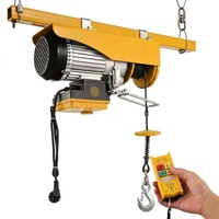 Nouvelle mini-treuil électrique à chaîne avec télécommande sans fil, grue mobile de levage 220V, câble métallique 1 tonne pour entrepôt