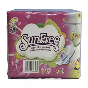 Serviettes hygiéniques OEM pour usage diurne, 26 cm, 25 coussinets, en vrac, en coton doux, faible irritation, avec protection anti-fuites latérale - Product Image 2