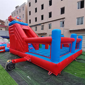Château gonflable à thème de voiture commerciale avec toboggan, château gonflable avec matériau en PVC de 0,55 mm, capacité de 600 kg, souffleur - Product Image 2