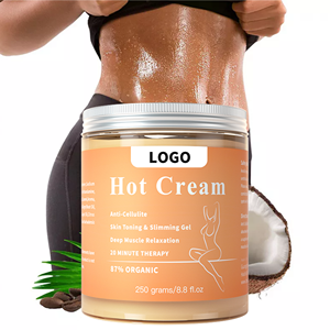 Creme quente para rótulos privados, creme de emagrecimento para celulite, barriga orgânica de ervas para queima de gordura, creme emagrecedor