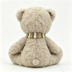 Oso de peluche personalizado con textura rizada, oso de peluche de color beige neutro. - Product Image 2