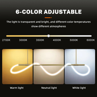 Lustre LED de cuisine en tube de silicone flexible art déco minimaliste pour salle à manger, élégant pour bureau, entrepôt européen
