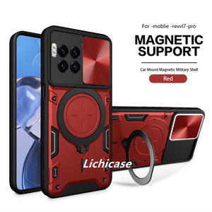 Lichicase, soporte de anillo giratorio de 360 grados, protección de lente de cámara, funda de teléfono móvil para t-mobile REVVL 7 Pro, funda trasera - Product Image 3