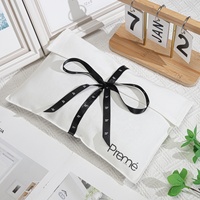 Kantong amplop katun, dompet hadiah perhiasan, tas tangan, kantong debu, kantung katun Linen cetak Logo kustom modis