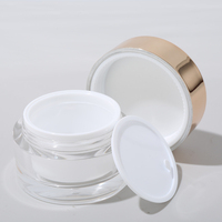 Ensemble d'emballages de luxe en or rose pour cosmétiques : flacons cylindriques sans air en acrylique de 120 ml, 100 ml, 50 ml, 30 ml, 15 ml, 30 g, 50 g pour huiles