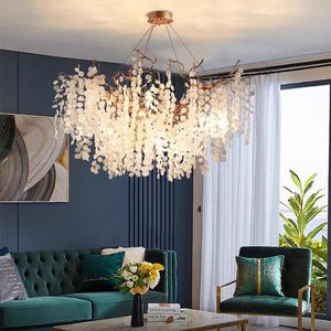 Lampadario Moderno in Rame, Illuminazione a Sospensione Artistica e Creativa, Altezza Regolabile, Lussuoso per Soggiorno, Sala da Pranzo, Camera da Letto, Villa - Product Image 2