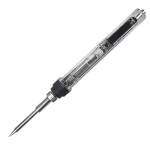 Электрический мини-паяльник T12, паяльник с регулируемой температурой и цифровым OLED дисплеем, с прозрачной пластиковой ручкой, 16-24 В постоянного тока, 72 Вт