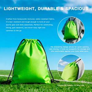 Sac à cordon en polyester noir avec logo personnalisé pour promotion de marque, nouvelle collection, MOQ 1 pièce - Product Image 6