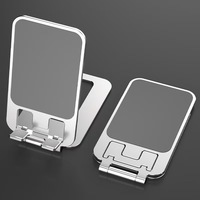 Support de téléphone et tablette en alliage d'aluminium mince, pliable, portable, multifonctionnel pour diffusion en direct, cours en ligne, études