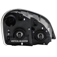 Pour Freightliner Cascadia 2008-2017, ensemble de phares noirs, remplacement de phare avant pour camion lourd