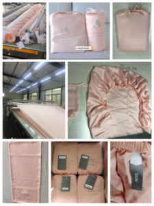 Thân Thiện Với Môi Hữu Cơ Sợi Tre Thiết Lập 300 Chủ Đề Đếm Lụa Tự Nhiên Mềm Mại Bộ Đồ Giường Nhà Vua Kích Thước Bộ Đồ Giường Thiết Lập Sản Xuất Tại Trung Quốc - Product Image 5