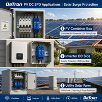 Dispositif de protection contre les surtensions solaires (SPD) DC pour systèmes photovoltaïques, protection contre la foudre, 1000V 1500Vdc 40kA 60kA Type 2 pour OEM