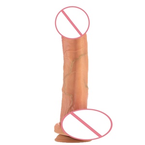 Vente en gros de pénis artificiels en silicone réalistes, surdimensionnés et ultra longs, imitation de pénis réel et factice, insertion manuelle, masturbateur - Product Image 1