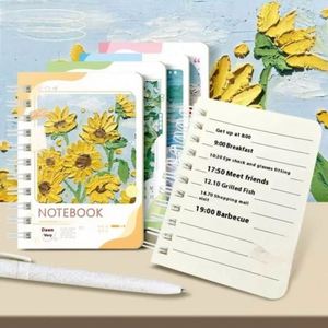 Carnet de notes A7 compact et portable à spirale pour étudiants, idéal pour la prise de notes manuscrites et l'enregistrement de mots, format mini. - Product Image 2