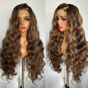 X-TRESS Full Long Curly Loose Deep Wave Glueless <strong>Wigs</strong> for Women 13*6 Lace Frontal <strong>Wig</strong> Bleached Knots HD Lace Synthetic <strong>Wigs</strong> - Product Image 4